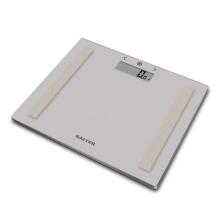 Salter 9113 GFEU12  Compact Glass Analyser Bathroom Scales, Grey