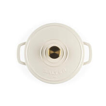 Salter BW13771C Chester 3.4L Cast Iron Casserole Pot 24 cm, Cream