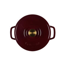 Salter BW13771R Chester 3.4L Cast Iron Casserole Pot 24 cm, Red