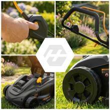 Viegls jaudīgs bezvadu zāles pļāvējs 1000W 37cm Humberg HM-610