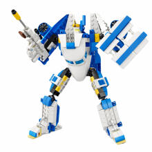 Būvniecības bloki pasažieru lidmašīnas robots 2in1 gaismas 417 gab.