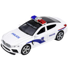 Police Car Opening Doors Motorized Lights Sounds White