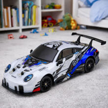 Remote Controlled Drift Car RC Interchangeable Wheels 4WD Blue 1:24