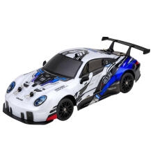 Remote Controlled Drift Car RC Interchangeable Wheels 4WD Blue 1:24