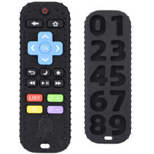 Remote Control Baby Sensory Teether Numbers Rubber Black