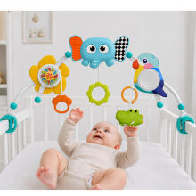 Sensory Arch with Elephant for Crib, Car Seat, Stroller, Mirror, Rattle
