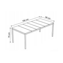 Garden table Deco Porto Nova 200 walnut/black