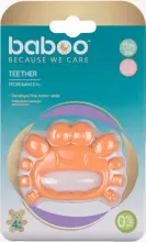 Baboo Silicone Teether Crab Art.296459 Silicone rattle (100% natural)