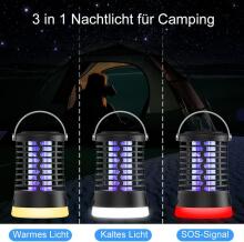 Insect Killer Electric Mosquito Art.296480 Lamp with USB-C Charge for Camping, Garden, Balcony, Bedroom, Mosquito Trap with Hanging Hook