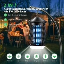 Insect Killer Electric Mosquito Art.296480 Lamp with USB-C Charge for Camping, Garden, Balcony, Bedroom, Mosquito Trap with Hanging Hook