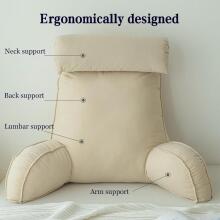 Basic CS Lline Care & Support Large Reading Pillow  Art.296546 Blue Grey Large reading pillow, back support pillow with removable neck cushion