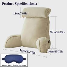 Basic CS Lline Care & Support Large Reading Pillow  Art.296547 Champagne Large reading pillow, back support pillow with removable neck cushion