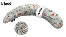 La Bebe™ Moon Satin Art.3355 Grey Additional Cotton Satin Cover for U-Shaped Pregnancy Pillow 36x185 cm