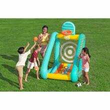 Gaisa piepūšamā dārza spēle 3-in-1 basketbols futbols mērķis 127x109x178 cm Bestway 52813