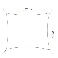 Sun Shade 5 x 5 m, Dark Grey