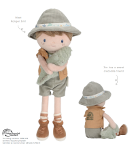 Little Dutch plīša lelle Reindžers Džims 35 cm Safari Friends GRS Art.4686