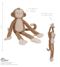 Little Dutch XL plīša pērtiķis 80 cm Safari Friends GRS Art.8351