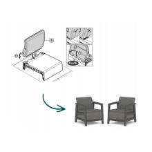 Garden chairs 2 pcs Scandi Linea grey