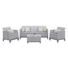 Dārza mēbeļu komplekts Scandi Forma 3 Seater Set gaiši pelēks/tumša tērauda pelēks