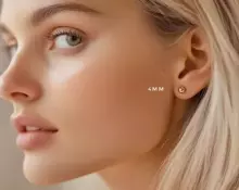 La Bebe™ Pure Silver 925 Classic Lumière Studs Art.2203472 Silver stud earrings with gold coverage