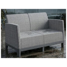 Garden sofa two-seater Scandi Form 2 Seater Sofa light gray/dark steel gray