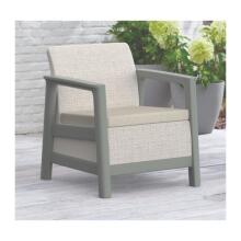 Комплект садовой мебели Scandi Linea Balcony Set серый галька/шалфейный оттенок камня
