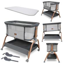 MILLY MALLY 6978 Nino Grey Co-Sleeping Crib