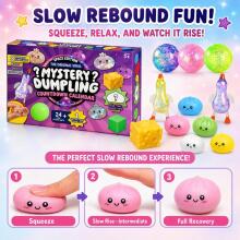 Bebe Basic Dumpling Squishy Mystery Box  Art.297202 Комплект:Антистрессовый мягкий силиконовий мячик (сквиши) пельмень,24 шт