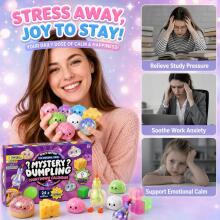 Bebe Basic Dumpling Squishy Mystery Box  Art.297202 Комплект:Антистрессовый мягкий силиконовий мячик (сквиши) пельмень,24 шт