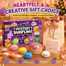 Bebe Basic Dumpling Squishy Mystery Box  Art.297202 Комплект:Антистрессовый мягкий силиконовий мячик (сквиши) пельмень,24 шт
