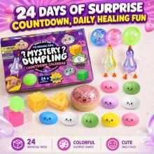 Bebe Basic Dumpling Squishy Mystery Box  Art.297202 Комплект:Антистрессовый мягкий силиконовий мячик (сквиши) пельмень,24 шт