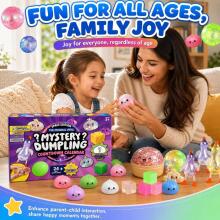 Bebe Basic Dumpling Squishy Mystery Box  Art.297202 Комплект:Антистрессовый мягкий силиконовий мячик (сквиши) пельмень,24 шт