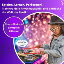 VTech Kidi DJ Drums Art.297323 elektroniskās bungas ar gaismas efektiem un mācību režīmu - bērniem no 6 līdz 12 gadu vecumam