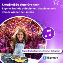 VTech Kidi DJ Drums Art.297323 elektroniskās bungas ar gaismas efektiem un mācību režīmu - bērniem no 6 līdz 12 gadu vecumam