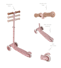 Little Dutch 3-Wheel Scooter Fairy Floral Pink Art.LD6085.PINK