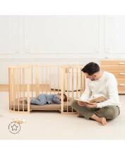 Waldin Baby Collection Bed Crib  7 in 1 Art.297431 Natural Multifunctional wooden 7-in-1 transforming crib