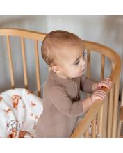 Waldin Baby Collection Bed Crib  7 in 1 Art.297431 Natural Multifunctional wooden 7-in-1 transforming crib