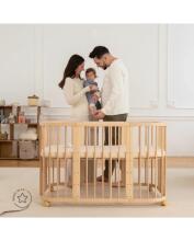 Waldin Baby Collection Bed Crib  7 in 1 Art.297431 Natural Multifunctional wooden 7-in-1 transforming crib