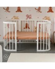 Waldin Baby Collection Bed Crib  7 in 1 Art.297432 White Koka daudzfunkcionāla gulta 7 vienā ar matraci