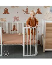 Waldin Baby Collection Bed Crib  7 in 1 Art.297432 White Koka daudzfunkcionāla gulta 7 vienā ar matraci