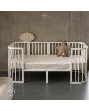 Waldin Baby Collection Bed Crib  7 in 1 Art.297432 White Koka daudzfunkcionāla gulta 7 vienā ar matraci