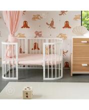 Waldin Baby Collection Bed Crib  7 in 1 Art.297432 White Koka daudzfunkcionāla gulta 7 vienā ar matraci