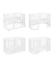 Waldin Baby Collection Bed Crib  7 in 1 Art.297432 White Koka daudzfunkcionāla gulta 7 vienā ar matraci