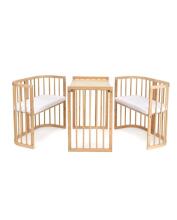 Waldin Baby Collection Bed Crib  7 in 1 Art.297432 White Koka daudzfunkcionāla gulta 7 vienā ar matraci