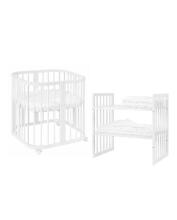 Waldin Baby Collection Bed Crib  7 in 1 Art.297432 White Koka daudzfunkcionāla gulta 7 vienā ar matraci