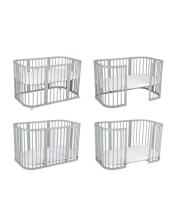 Waldin Baby Collection Bed Crib  7 in 1 Art.297433 Grey Koka daudzfunkcionāla gulta 7 vienā ar matraci