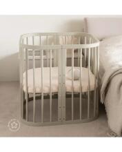 Waldin Baby Collection Bed Crib  7 in 1 Art.297434 Olive Многофункциональная деревянная кроватка-трансформер 7 в 1 с матрасом