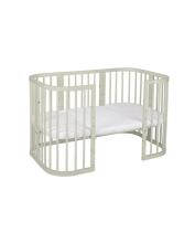 Waldin Baby Collection Bed Crib  7 in 1 Art.297434 Olive Многофункциональная деревянная кроватка-трансформер 7 в 1 с матрасом