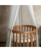 Waldin Oval Baby Collection Bed Crib  7 in 1 Art.297435 Vintage Koka ovāla daudzfunkcionāla gulta 7 vienā ar matraci