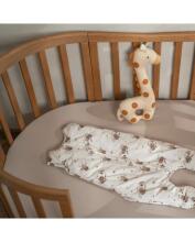 Waldin Oval Baby Collection Bed Crib  7 in 1 Art.297435 Vintage Koka ovāla daudzfunkcionāla gulta 7 vienā ar matraci